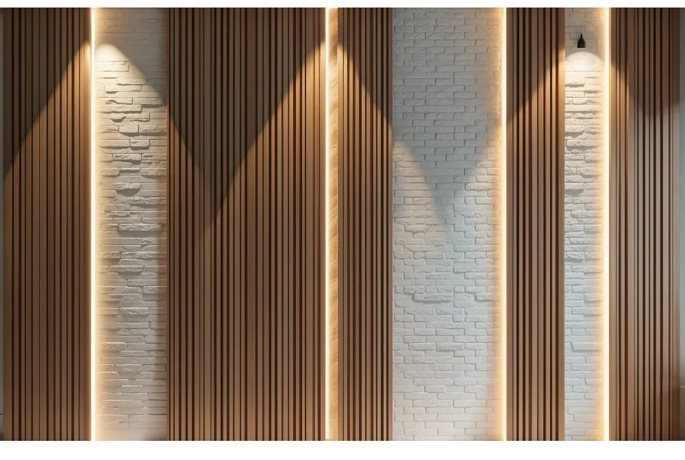 Seytex Led Işık Lambiri Tuğla Duvar Kağıdı