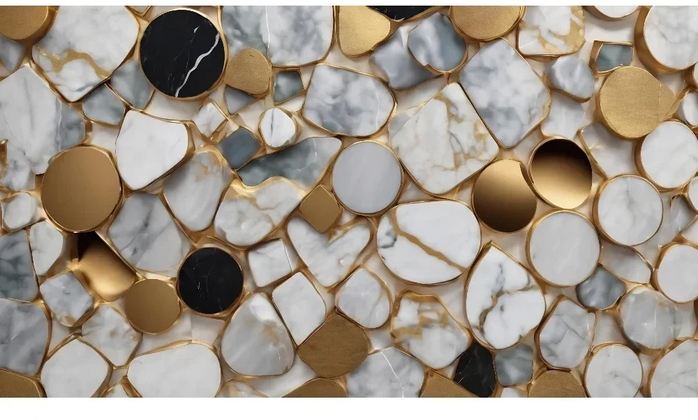 Seytex 3d Gold Taş Duvar Kağıdı ölçüye özel duvar kağıdı