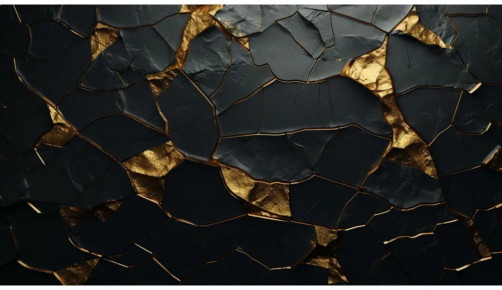 Seytex 3d Gold Parçalı Boya Desenli Duvar Kağıdı ölçüye özel duvar kağıdı
