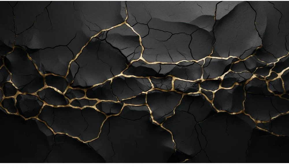 Seytex 3d Siyah Parçalı Boya Desenli Duvar Kağıdı ölçüye özel duvar kağıdı