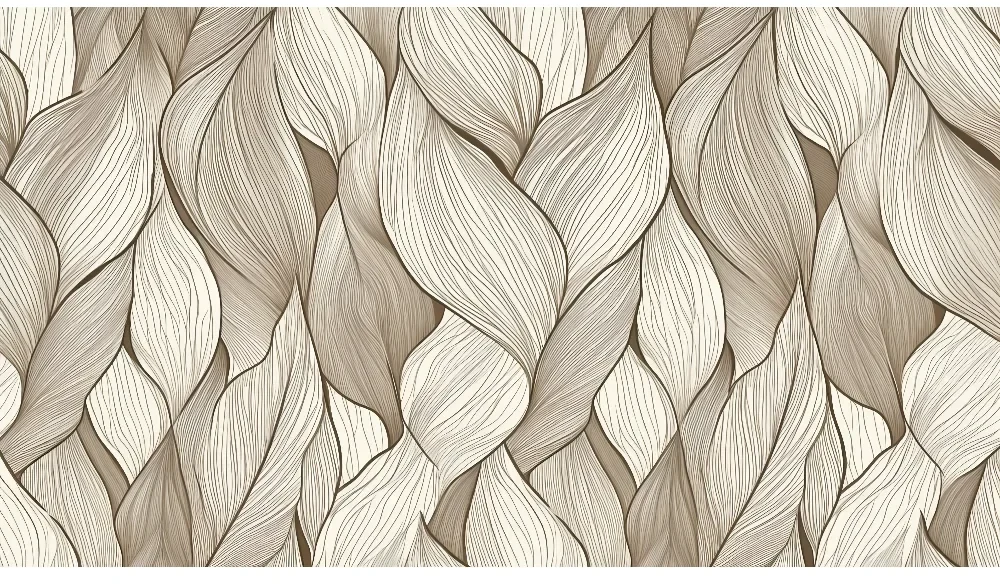 Seytex Dolanmış Yaprak Duvar Kağıdı