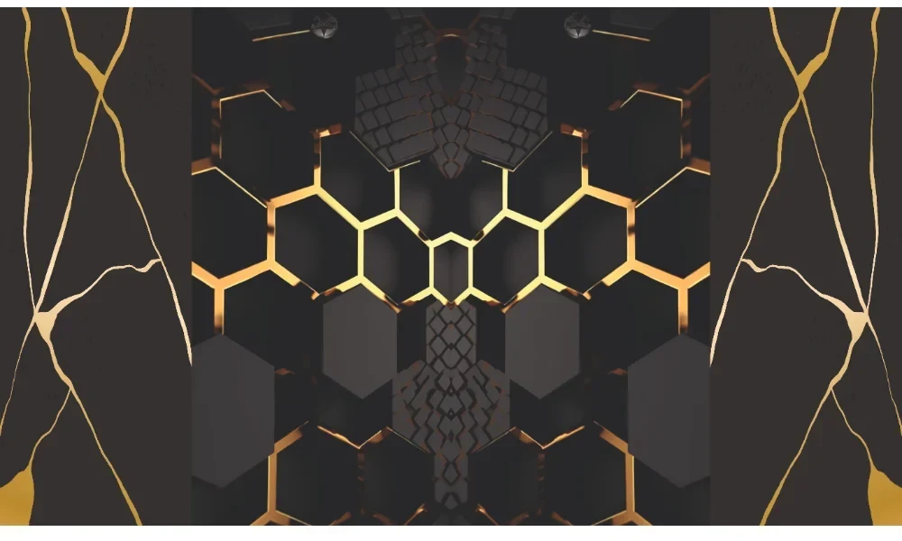 Seytex Siyah Gold Desenli Duvar Kağıdı