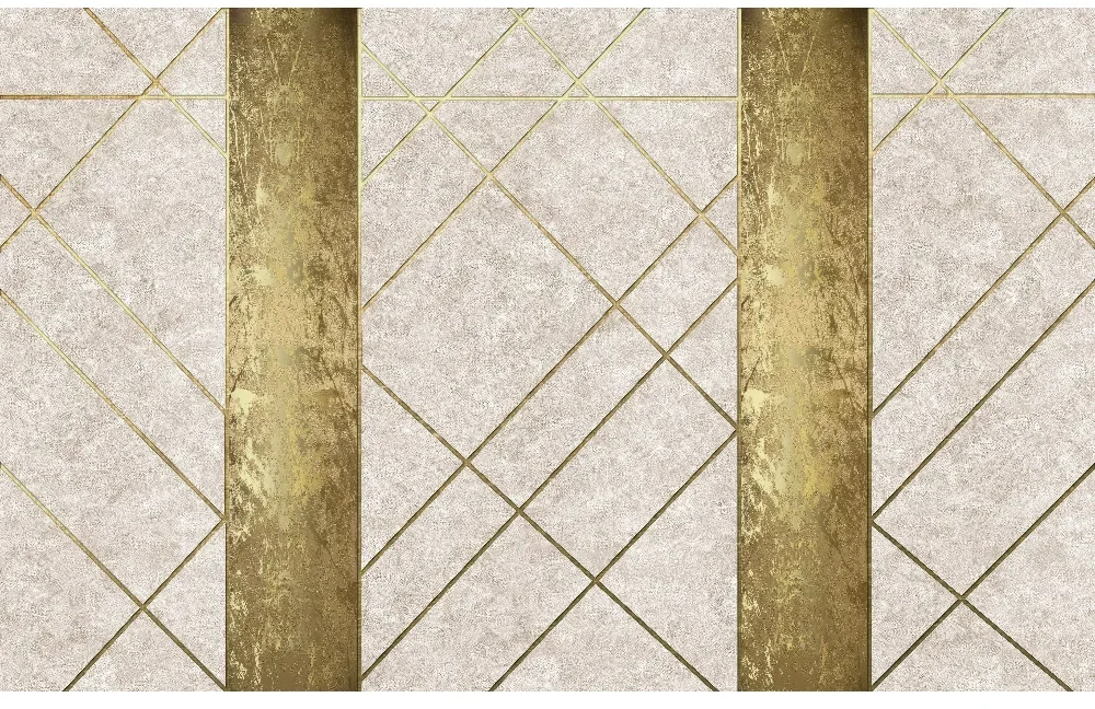 Seytex Çizgili Gold Duvar Kağıdı