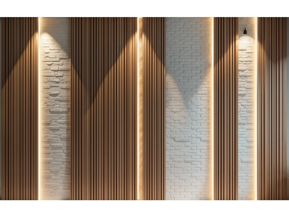Seytex Led Işık Lambiri Tuğla Duvar Kağıdı