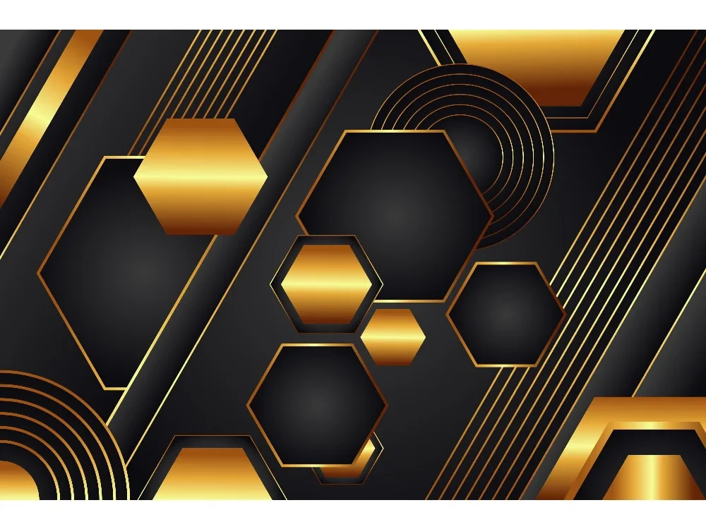 Seytex 3d Siyah Gold Duvar Kağıdı