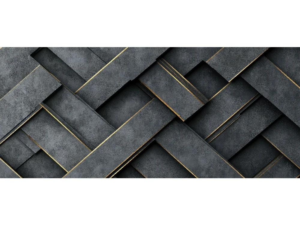 Seytex 3d Siyah Gold Örme Duvar Kağıdı