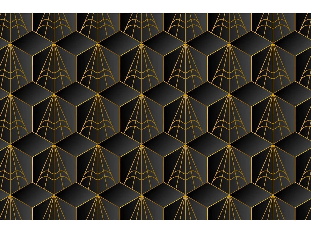Seytex 3d Siyah Gold Çizgili Duvar Kağıdı