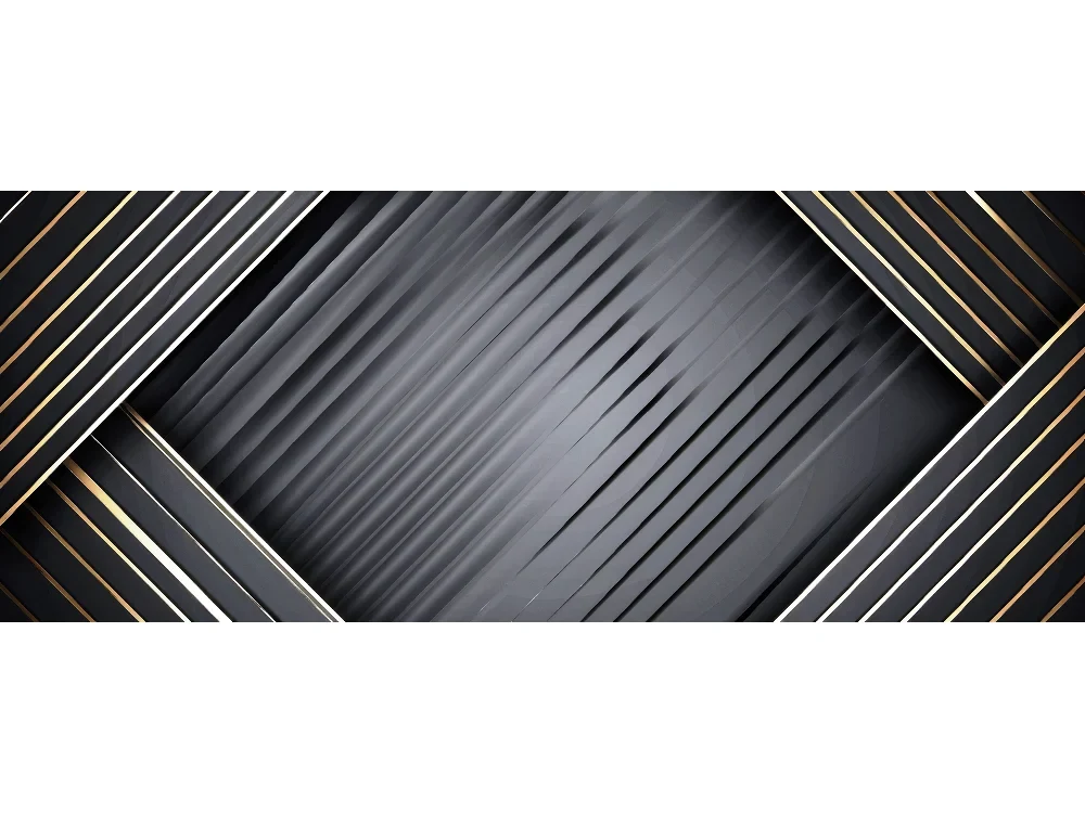 Seytex 3d Siyah Gold Çizgili Duvar Kağıdı