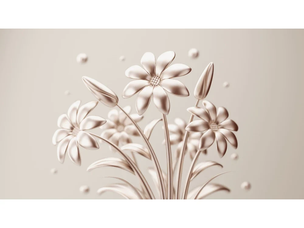 Seytex 3d Çiçek Duvar Kağıdı