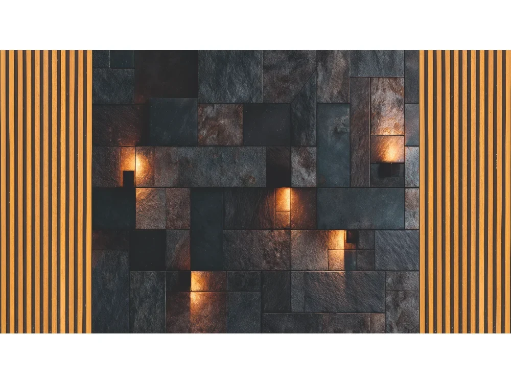 Seytex Işıklı Lambiri Ahşap Duvar Kağıdı
