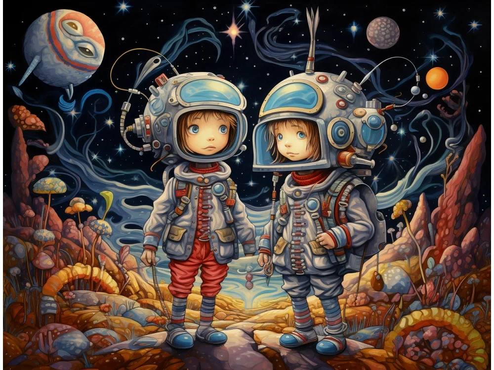 Seytex Astronot Çocuk Odası Duvar Kağıdı