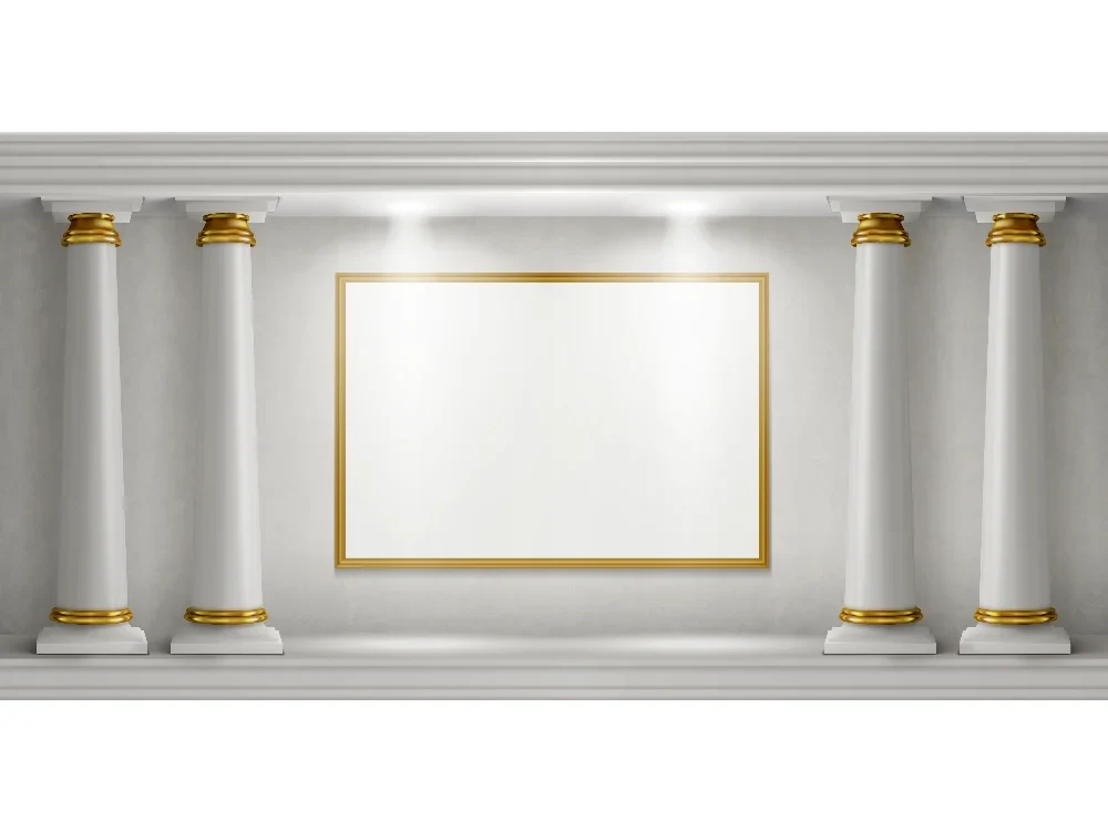 Seytex CS-013 Seytex Sütun Gold Çerçeve Lambalı Duvar Kağıdı tekstil duvar kağıdı
