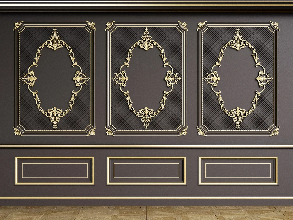 Seytex CS-014 Seytex Sütun Siyah Gold Duvar Kağıdı tekstil duvar kağıdı