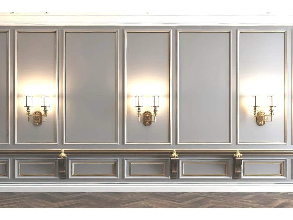 Seytex CS-023 Seytex Beyaz Gold Detay Lambalı Duvar Kağıdı tekstil duvar kağıdı