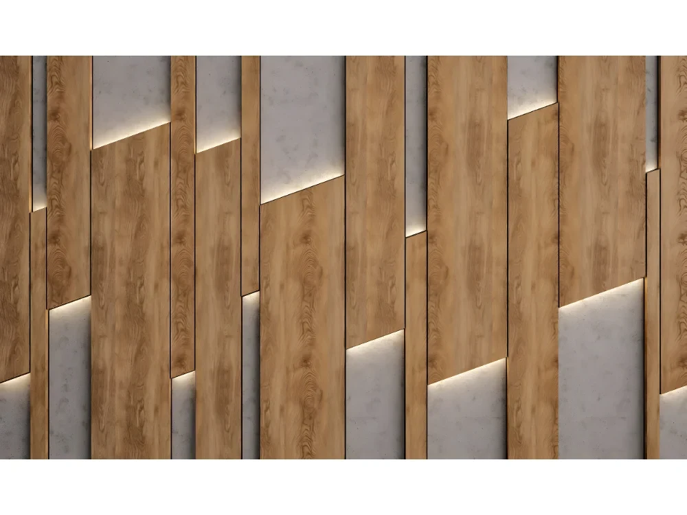 Seytex TP027 Seytex Işıklı Ahşap Duvar Kağıdı tekstil duvar kağıdı