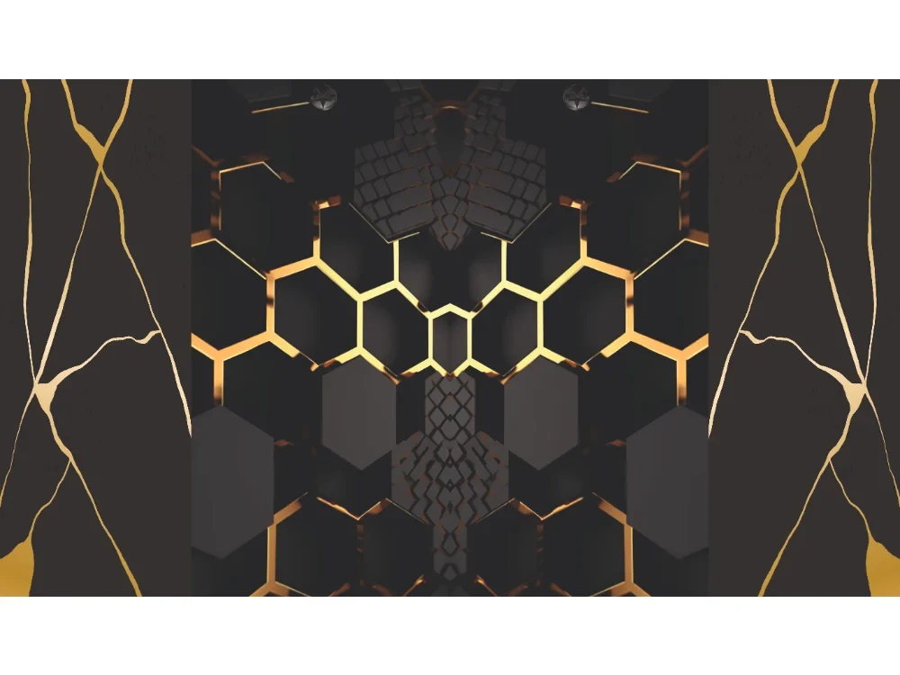 Seytex TP045 Seytex Siyah Gold Desenli Duvar Kağıdı tekstil duvar kağıdı