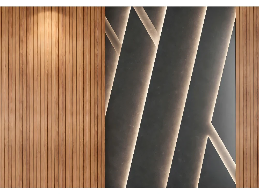 Seytex TP058 Seytex Işıklı Ahşap Duvar Kağıdı tekstil duvar kağıdı